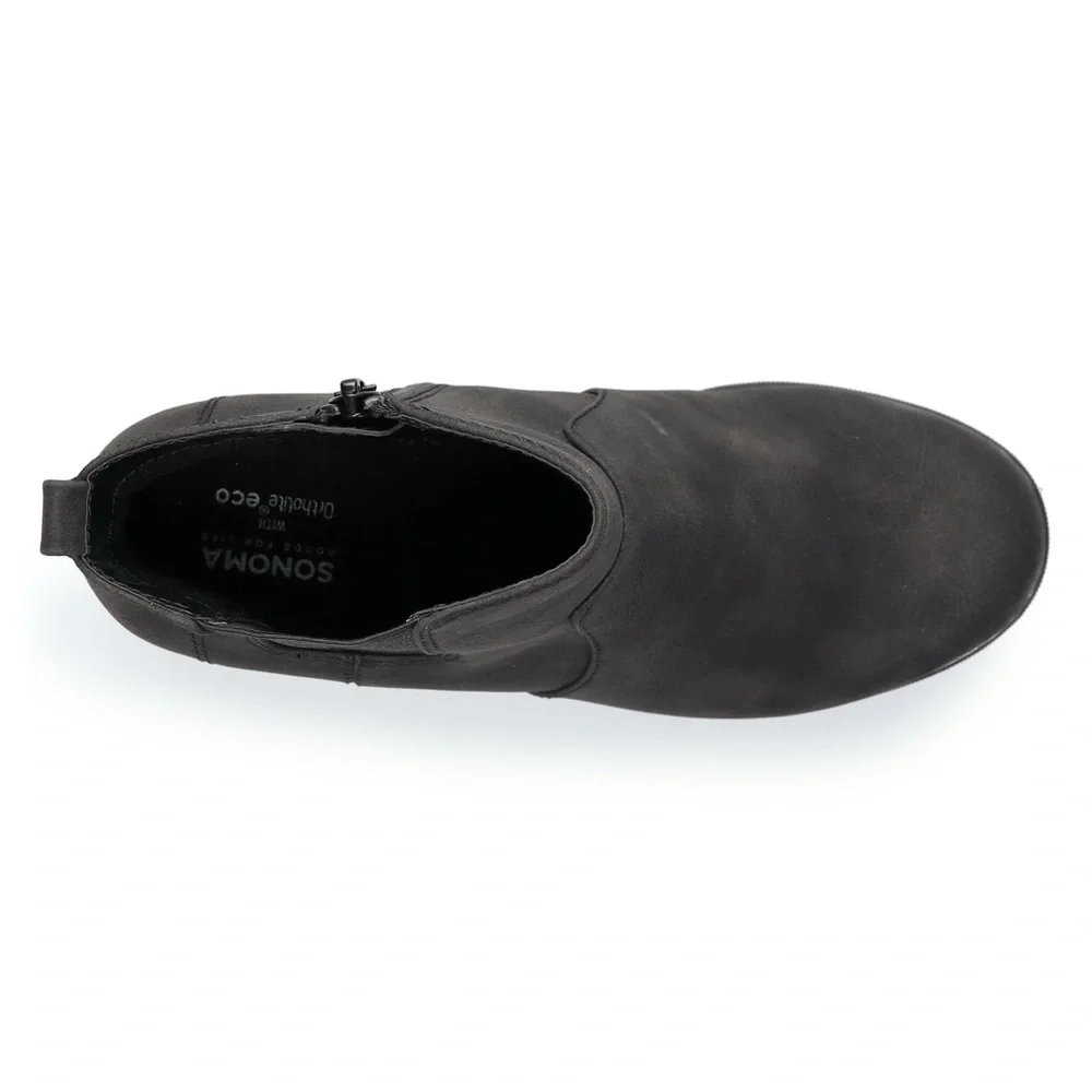 Sonoma Goods For Life Mayfly Hidden Wedge Ankle Boots – Black, Size 8.5 (NIB) - Picture 5 of 8